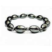 Hematite Stone Beaded Stretch Bracelet